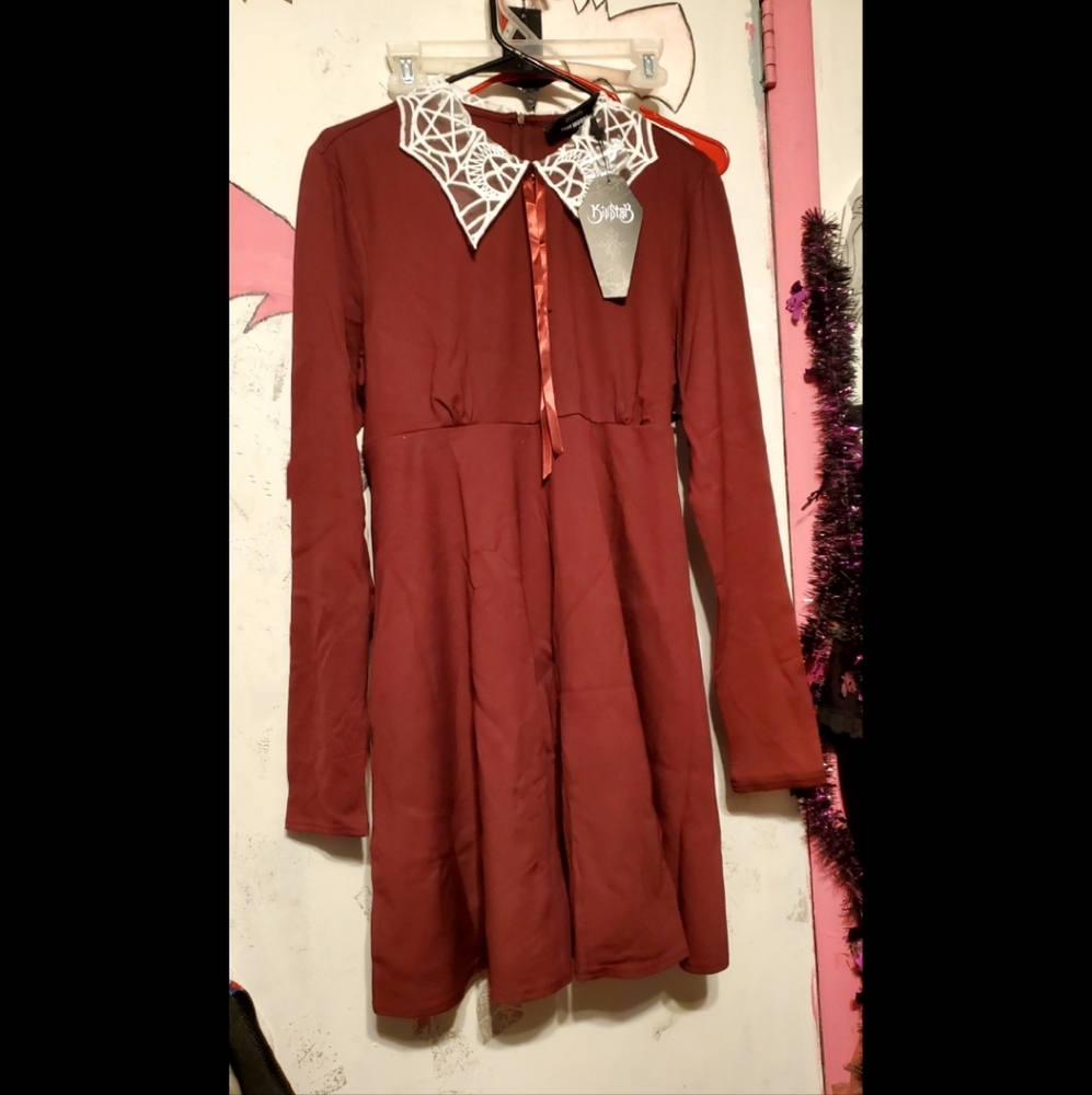 Killstar Charmed School Crimson Gothic Witch Dress Hot Topic Dollskill Widow